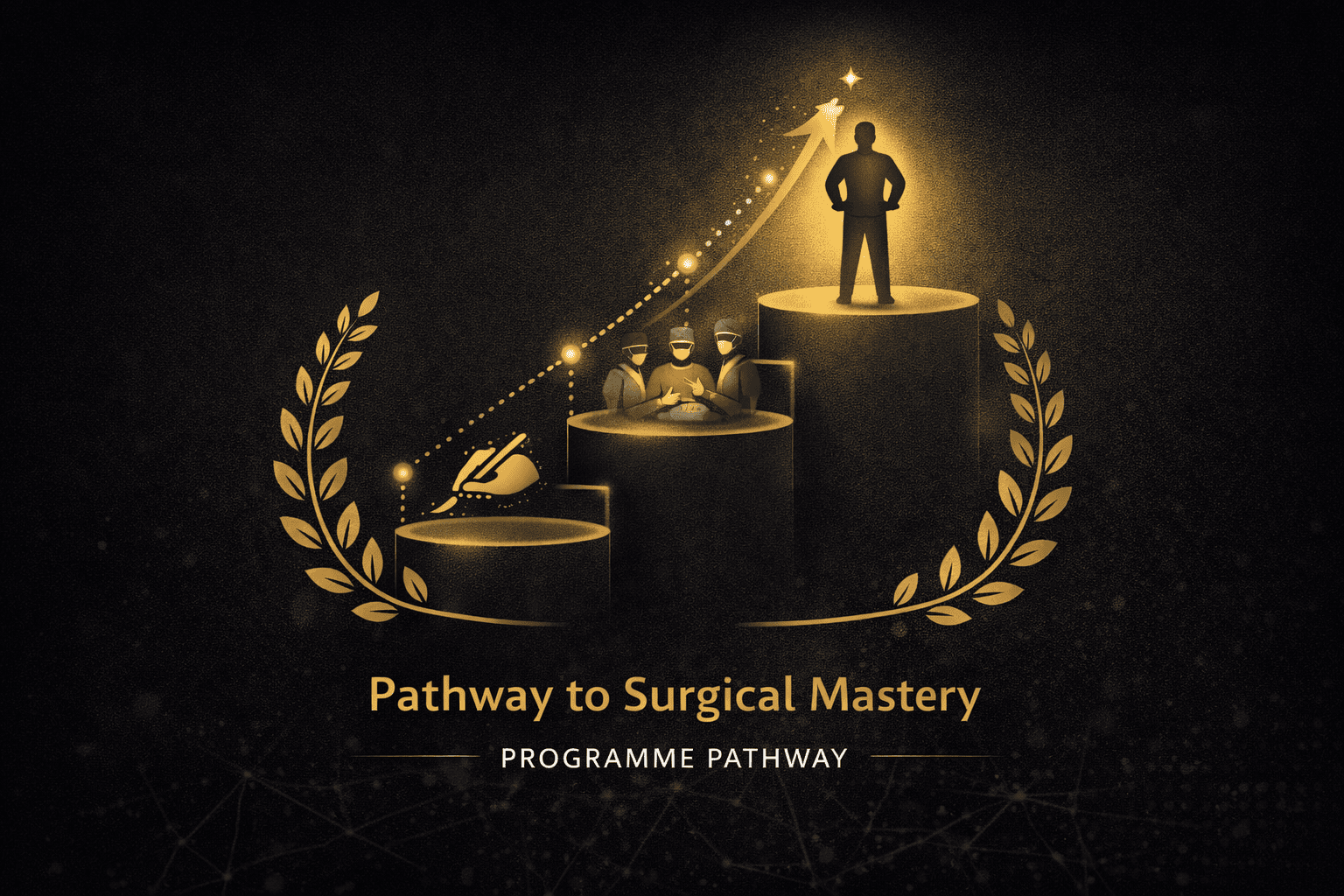 Three-level surgical coaching programme by The Surgical Mastermind guiding surgeons from foundational clarity to mastery
